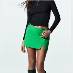 Zara Green Mini Skirt